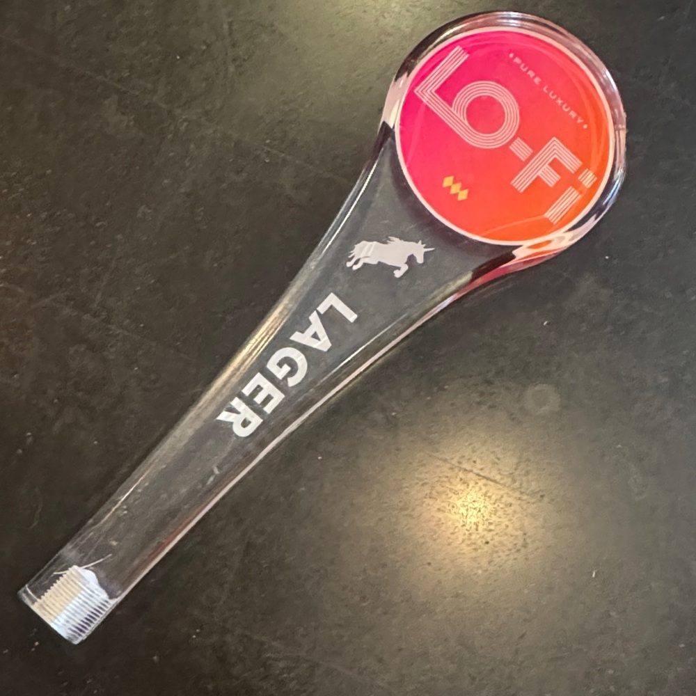 Lager Tap Handle - Red and Clear